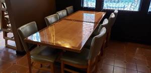 lot 207 image: 2 Tables with 8 Chairs - Each Table Measures 42 x 30