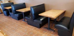 lot 210 image: 3 Table Sections with Booth Seating- Each Table Measures 42 x 30