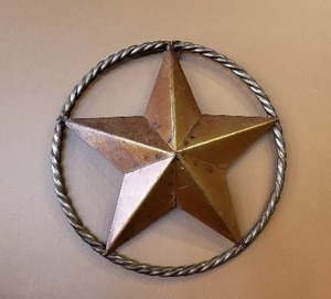 lot 220 image: 13 Decorative Metal Texas Star