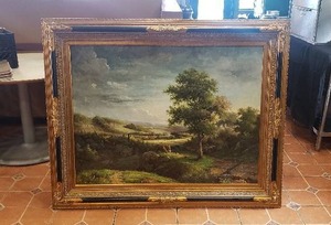 lot 221 image: Large Framed Painting, Absolutely Stunning  Appears To Be Signed But Covered By Frame - 60 x 49