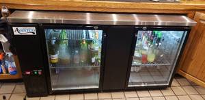 lot 222 image: Avantco Counter Height Bar Back Cooler - 69L x 34W x 36.5H
