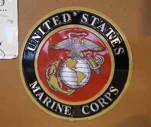 lot 228 image: 12 Metal United States Marine Corp Sign