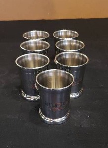 lot 256 image: Lot of 7 Metal Buffalo Trace Bourbon Cups
