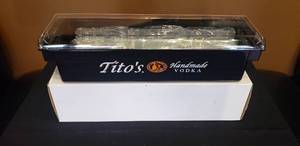 lot 261 image: NEW Titos Vodka Condiment Bar Caddy
