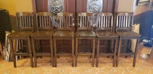 lot 278 image: Lot of 6 Bar Stools