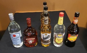 lot 284 image: Lot of 7 Bottles of Spirits SEE DESCRIPTION