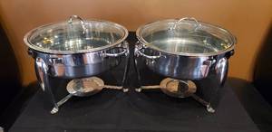 lot 296 image: Lot of Two 6 Qt Chafing Dishes