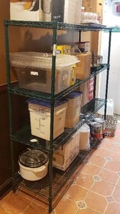lot 354 image: Olympic Antimicrobial Wire Shelf - 60L x 18W x 62H - Shelf Only, No contents