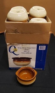 lot 362 image: Lot of 24 12 oz Onion Soup Crocks