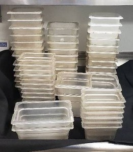 lot 17 image: Lot of Clear Cold Food Pans - Approximately 60 Pieces