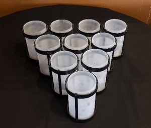 lot 98 image: Lot of 10 Glass Candle Holders