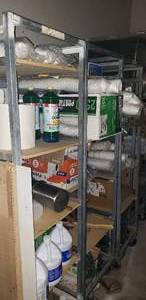 lot 390 image: 2 Metal Rolling Racks w Casters