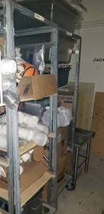 lot 391 image: 2 Metal Rolling Racks w Casters