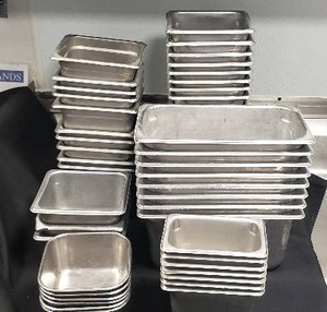 lot 15 image: Lot of Stainless Steel Inserts - Approximately 50 Pieces