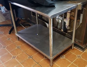 lot 87 image: Advance Tabco Slag-304 Stainless Steel Table - 48L x 30W x 36H