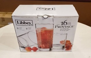 lot 107 image: NEW Libby Province 16 Piece Glassware Set