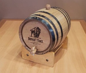 lot 121 image: Buffalo Trace 1 Gal Wood Whiskey Barrel
