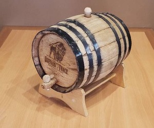 lot 122 image: Buffalo Trace 1 Gal Wood Whiskey Barrel