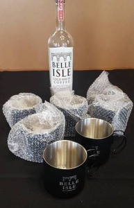 lot 135 image: Lot of 6 NEW Belle Ilse Moonshine Mugs - Bottle Not Included