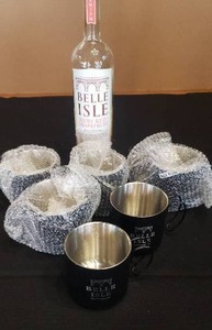 lot 136 image: Lot of 6 NEW Belle Ilse Moonshine Mugs - Bottle Not Included