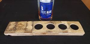 lot 141 image: Balcones Whiskey Shot Glass Holder - Bottle Not Included