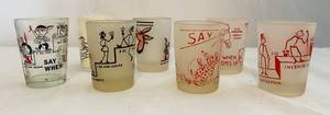 lot 42 image: 7 Larger Shot Glasses