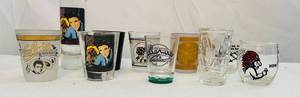 lot 58 image: 10 Various Shot Glasses including Elvis