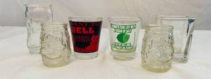 lot 25 image: Jim Beam Shot Glasses, a Camel Shot Glass and 2 more