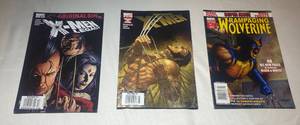 lot 12 image: X-Men Legacy Marvel #217, Uncanny X-Men Marvel #498 Rampaging Wolverine Super Issue #1 Comic Book