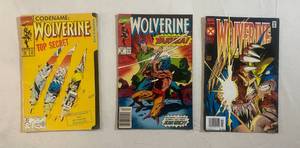 lot 61 image: Marvel Comics Comic Books Wolverine #50, #32, and one from January 89
