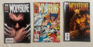 lot 70 image: Marvel Comics Comic Books Wolverine #55 #56 #61