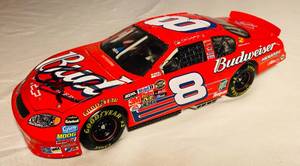 lot 4 image: Dale Earnhardt Jr. 2005 Action #8 Budweiser Chevy Monte Carlo Die Cast Car with Signature