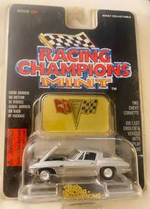 lot 83 image: Racing Champions Mint 1963 Chevy Corvette Die Cast Car 153 Scale Serial no. 13429 issue #56