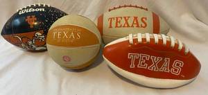 lot 110 image: 3 Texas Longhorn Toys and one Small Basketball