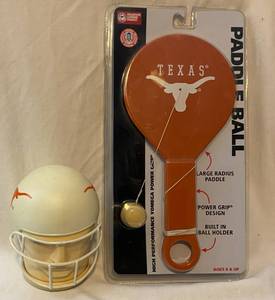 lot 115 image: Texas Paddle Ball and Texas Longhorn Head with Helmet