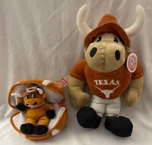 lot 120 image: Texas Longhorn Stuffed Bevo and Stuffed Mascot Football