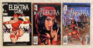 lot 134 image: Elektra Marvel Comic Books #2, #6, #7