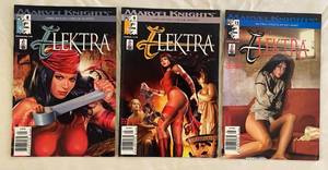 lot 135 image: Elektra Marvel Comic Books #8, #9, #12