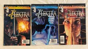 lot 136 image: Elektra Marvel Comic Books #14, #15, #18