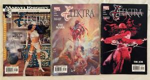 lot 137 image: Elektra Marvel Comic Books #22, #23, #24