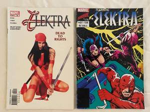 lot 141 image: Elektra Marvel Comic Books #28, #176