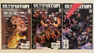 lot 156 image: Ultimate X-Men Marvel Comic Books #98, #99, #100