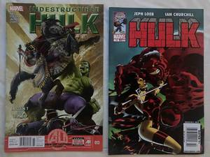 lot 163 image: Marvel Comic Books #013 Indestructible Hulk and #15 Hulk