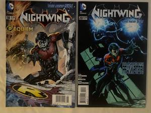 lot 210 image: Nightwing DC Comic Book #1 #18 and #20