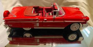 lot 28 image: 1958 Chevrolet Impala Convertible Die Cast 124 no. 73267(68057)