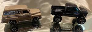 lot 318 image: Matchbox 2007 Ford F-100 1955 Panel Delivery 1998 Mattel 1999 Chevrolet Silverado 4x4