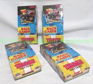 lot 7 image: Traks race cards 1991 premier edition in unopened sealed boxes (4 total)