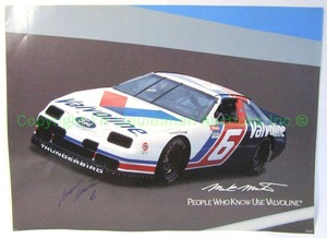 lot 83 image: Signed Mark Martin Valvoline poster