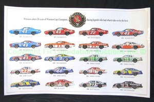 lot 79 image: 20th Anniversary Winston motor sports poster