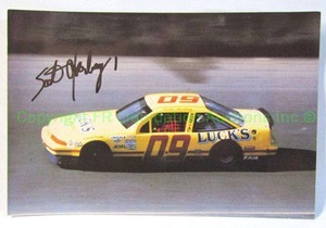 lot 50 image: Signed Scott Herberg Lucks racing team promotional post card